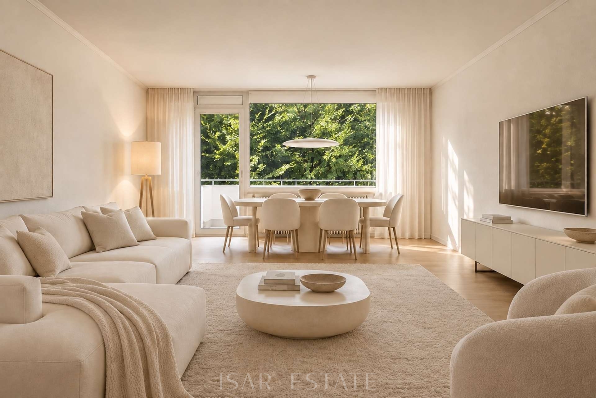 Wohnzimmer KI visualisiert